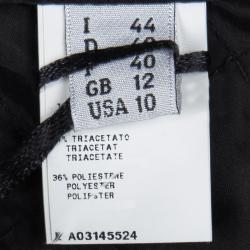 Pre Owned Moschino Couture Black Diamond Top Stitch Detail Trousers M