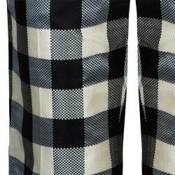 Pre Owned Moschino Monochrome Checked Knee Length Shorts M