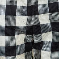 Pre Owned Moschino Monochrome Checked Knee Length Shorts M