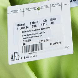 Pre Owned Moschino Colorblock Shirt Dress L