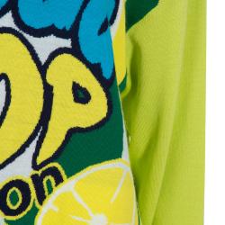 Pre Owned Moschino Couture Green Soda Pop Printed Sweater L