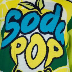 Pre Owned Moschino Couture Green Soda Pop Printed Sweater L