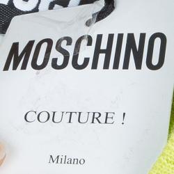 Pre Owned Moschino Couture Green Soda Pop Printed Sweater L