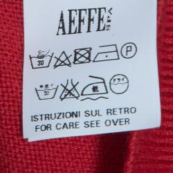 Pre Owned Moschino Drink Print Knit Sweater L