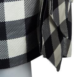 Pre Owned Moschino Black and White Checked Skirt L