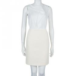 Pre Owned Moschino Couture Cream Crochet Wool Skirt M