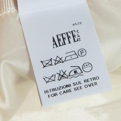 Pre Owned Moschino Couture Cream Crochet Wool Skirt M