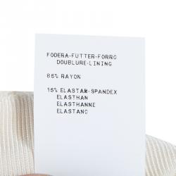 Pre Owned Moschino Couture Cream Crochet Wool Skirt M