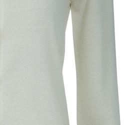 Pre Owned Moschino Boutique Cream Long Sleeve Buttondown Wool Cardigan M