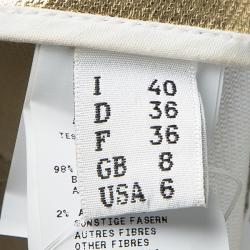 Pre Owned Moschino Couture Gold Foil Printed Denim Skinny Jeans S