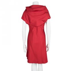Pre Owned Moschino Red Sleeveless Cocktail Dress and Bolero Set M