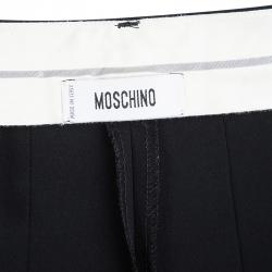 Pre Owned Moschino Black Straight Fit Tailored Trousers S