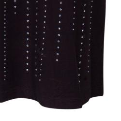 Moschino Brown Jeweled Maxi Dress M