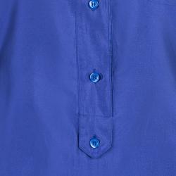 Pre Owned فستان موسكينو أزرق ملكي بأكمام طويلة S