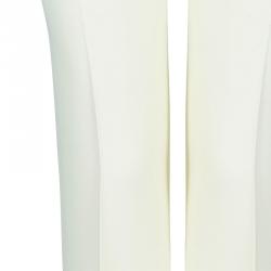 Pre Owned Moschino Cream Flare Pants S