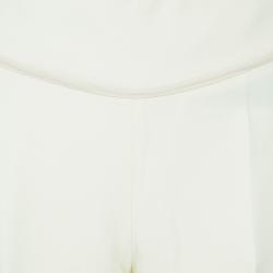 Pre Owned Moschino Cream Flare Pants S
