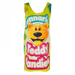 Pre Owned Moschino Couture Jeremy Scott Gummy Teddy Bear Sleeveless Mini Dress M
