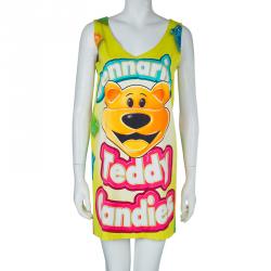 Pre Owned Moschino Couture Jeremy Scott Gummy Teddy Bear Sleeveless Mini Dress M