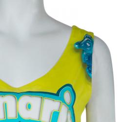 Pre Owned Moschino Couture Jeremy Scott Gummy Teddy Bear Sleeveless Mini Dress M