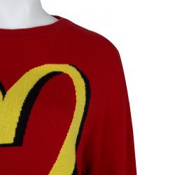 Pre Owned Moschino Couture M Motif Red Sweater S