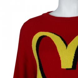 Pre Owned Moschino Couture M Motif Red Sweater S
