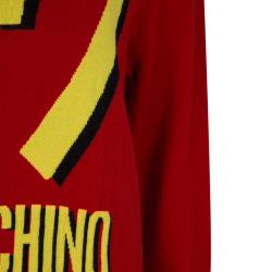 Pre Owned Moschino Couture M Motif Red Sweater S