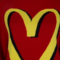 Pre Owned Moschino Couture M Motif Red Sweater S