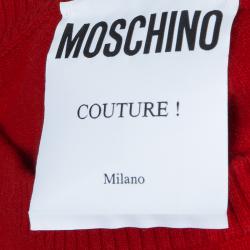 Pre Owned Moschino Couture M Motif Red Sweater S