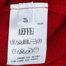 Pre Owned Moschino Couture M Motif Red Sweater S