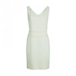 Moschino Pastel Yellow Sleeveless V-Neck Dress M
