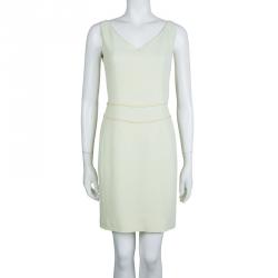 Moschino Pastel Yellow Sleeveless V-Neck Dress M