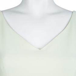 Moschino Pastel Yellow Sleeveless V-Neck Dress M