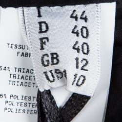 Pre Owned Moschino Couture Black Crystal Embellished Short Sleeve Dress M