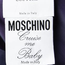 Pre Owned Moschino Couture Navy Blue Pencil Skirt L