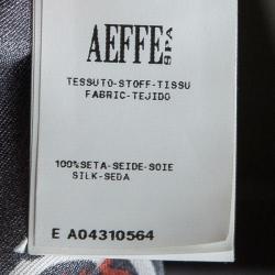 Pre Owned Moschino Couture Black Paisley Printed Silk Draped Dress S