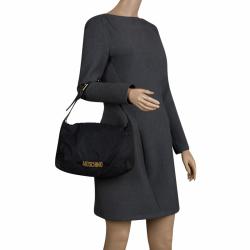 Pre Owned Moschino Black Nylon Shoulder Bag