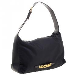 Pre Owned Moschino Black Nylon Shoulder Bag