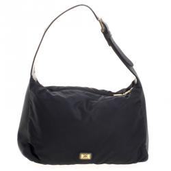 Pre Owned Moschino Black Nylon Shoulder Bag