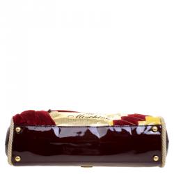 Pre Owned Moschino Multicolor Patent Leather/Leather and Velvet Lascala Del Teatro Di Moschino Bag