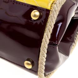 Pre Owned Moschino Multicolor Patent Leather/Leather and Velvet Lascala Del Teatro Di Moschino Bag