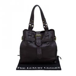 Mulberry Choco Brown Leather Elgin Tote