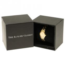 Pre Owned Movado Champagne Gold-Plated Stainless Steel Bold Women's Wristwatch 24MM