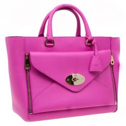 Mulberry Pink Leather Willow Tote