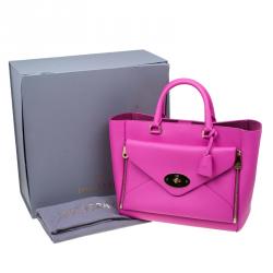 Mulberry Pink Leather Willow Tote