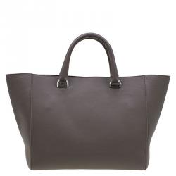 Pre Owned Mulberry Taupe Leather Willow Tote