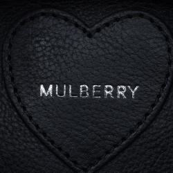 Pre Owned Mulberry Black Leather Mini Cara Delevingne Backpack Tote