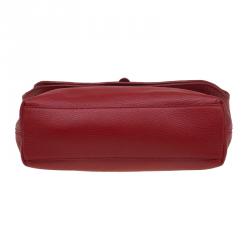 Mulberry Red Grained Leather Tessie Clutch