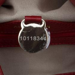 Mulberry Red Grained Leather Tessie Clutch