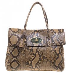 Mulberry Brown Python Bayswater Satchel
