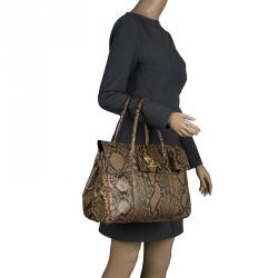 Mulberry Brown Python Bayswater Satchel